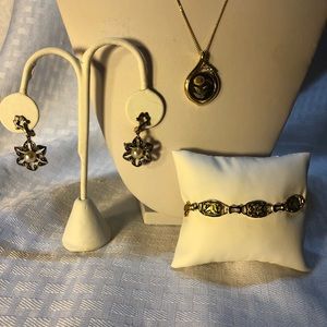 COPY - Vintage 1970’s 3 pc Damascene jewelry Spain